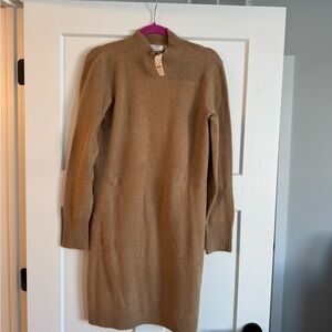 J. Crew Tan Long Sleeve Sweater Dress